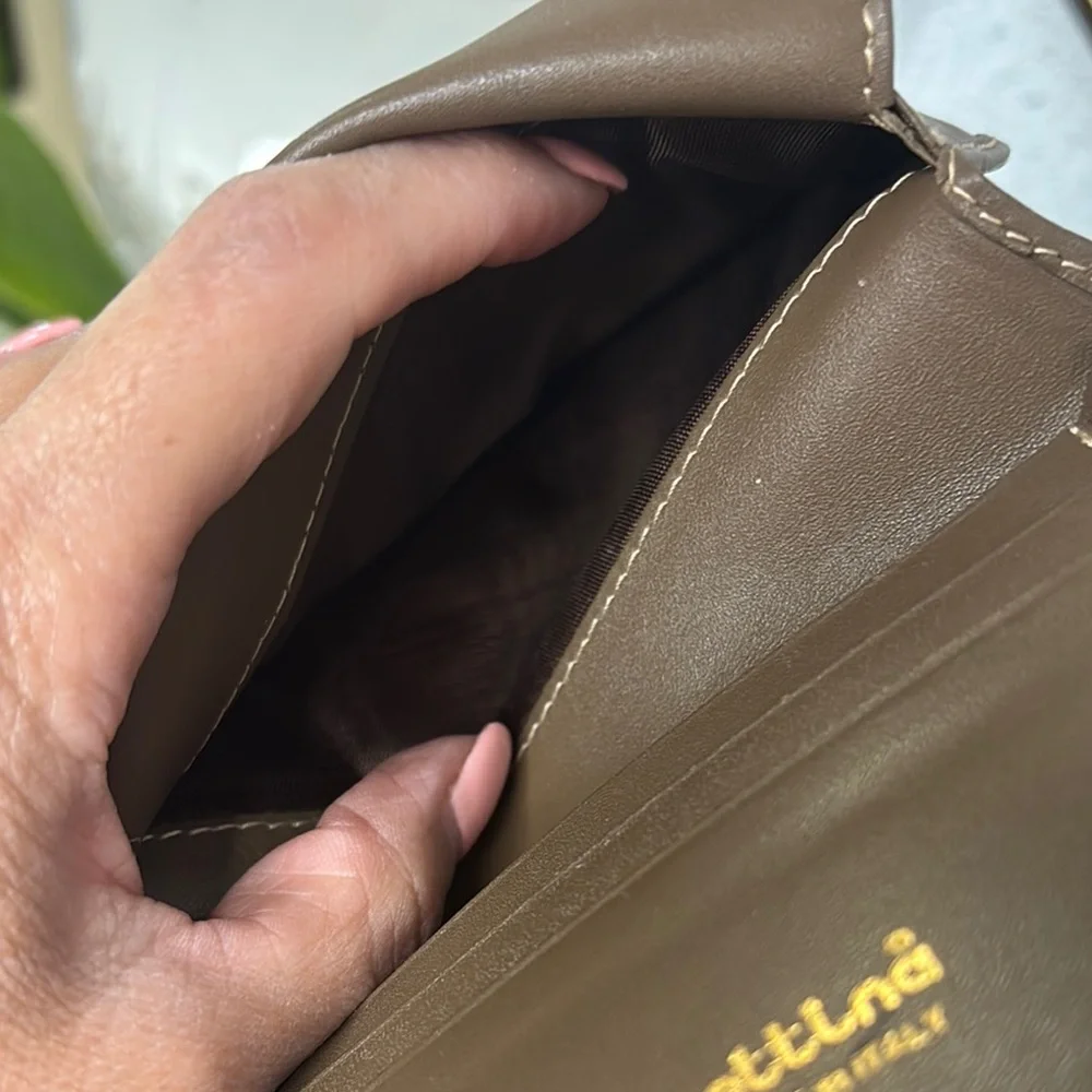 Bettina Vintage Brown suede wallet